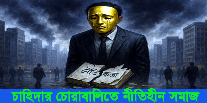 চাহিদার চোরাবালিতে নীতিহীন সমাজ