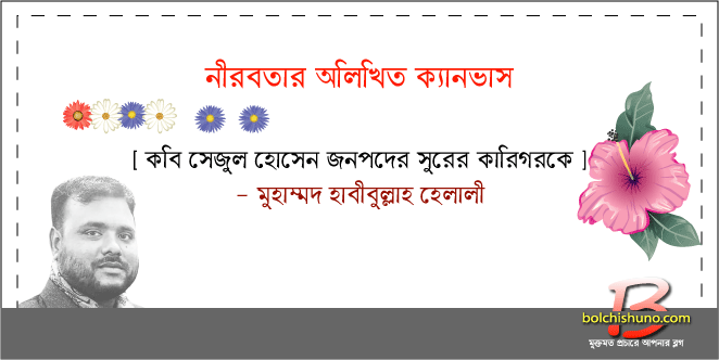 নীরবতার অলিখিত ক্যানভাস - মুহাম্মদ হাবীবুল্লাহ হেলালী